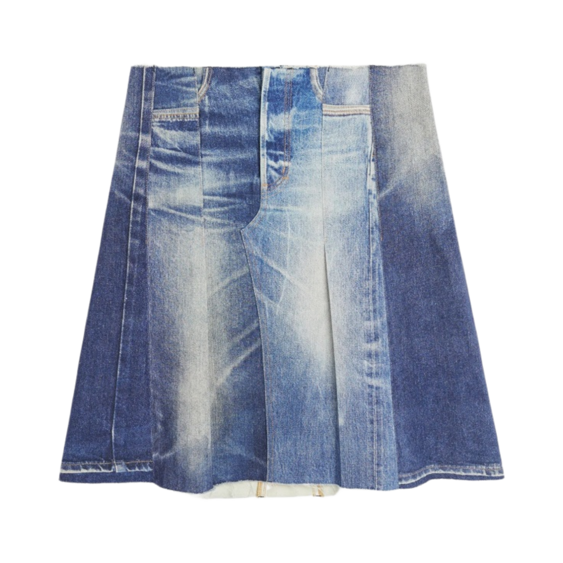 (W) 아워레가시 플리츠 랩 스커트 나이트 오로라 데님((W) Our Legacy Pleated Wrap Skirt Night Aurora Denim) - 2