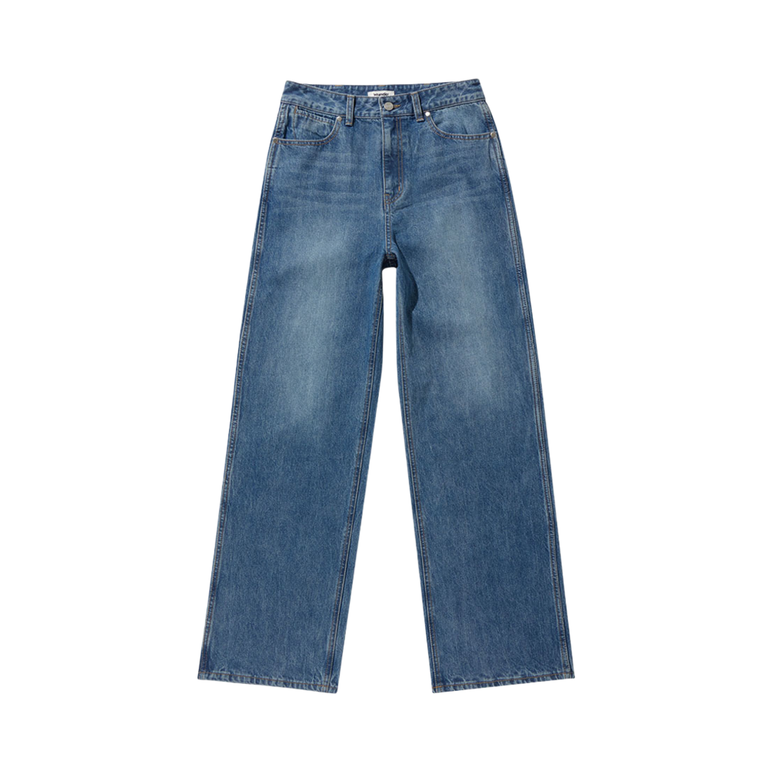 (W) 랭글러 스트레이트핏 워싱 데님 팬츠 인디고 미디움((W) Wrangler STRAIGHT FIT Washing Denim Pants Indigo Medium) - 1
