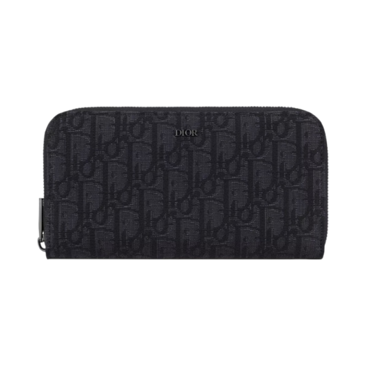 2ESBC252YSE-H03E Dior Zipped Long Wallet Black Dior Oblique Jacquard