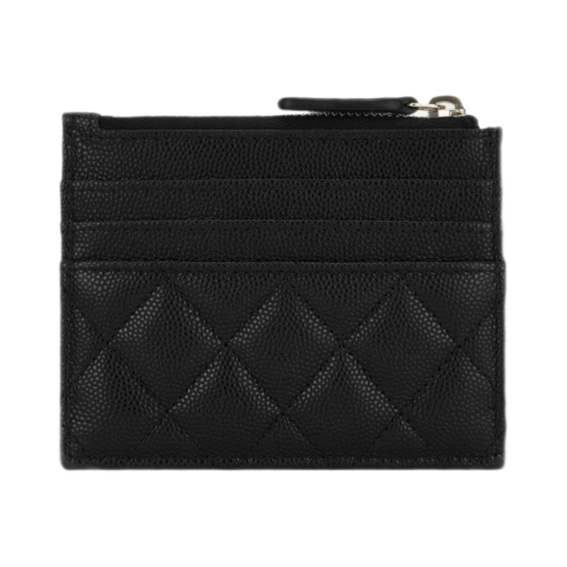 샤넬 지퍼 카드 홀더 그레인드 카프스킨 골드 블랙(Chanel Zipped Card Holder Grained Calfskin & Gold Black) - 2