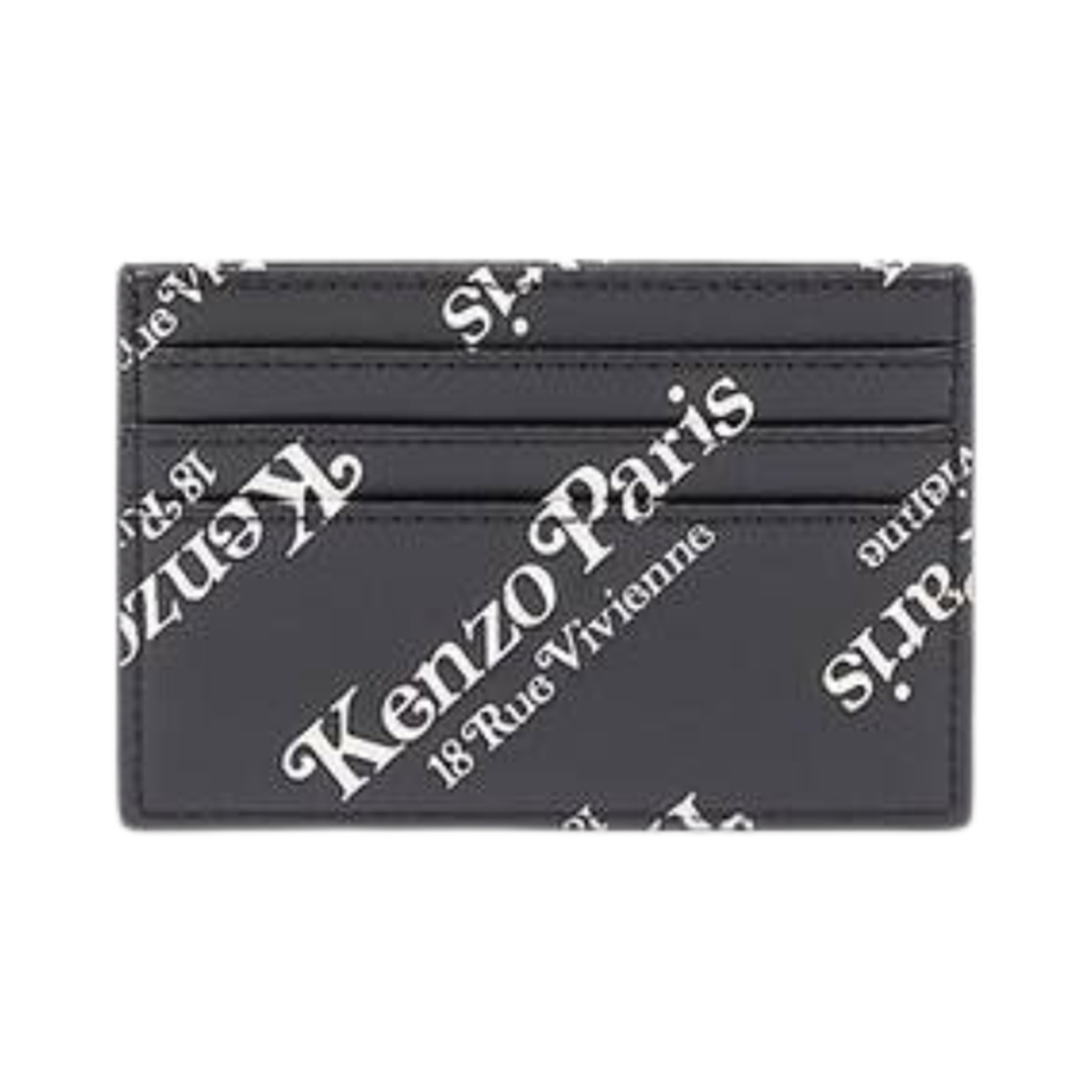 FE55PM510L45-99 Kenzo Kenzogram Leather Card Holder Black