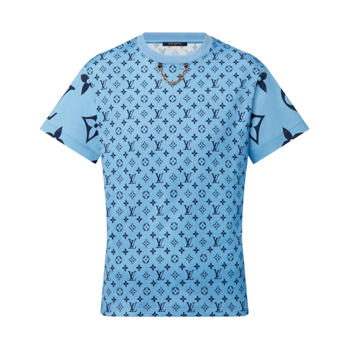 (W) 루이비통 믹스드 모노그램 티셔츠 스카이 블루((W) Louis Vuitton Mixed Monogram T-Shirt Sky Blue) - 1