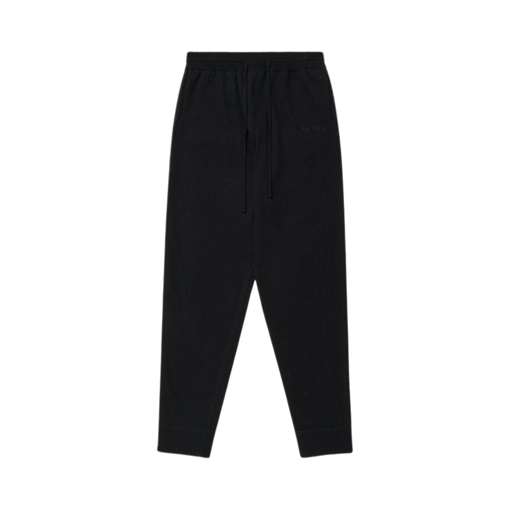 바이랑 울 캐시미어 로고 트랙 팬츠 블랙