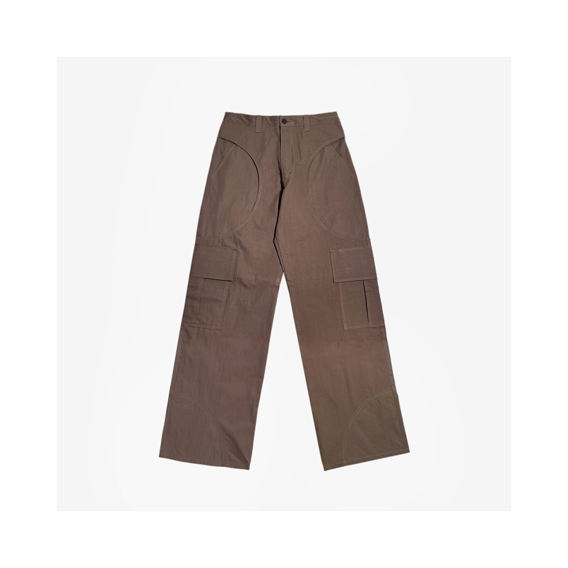 4523042 Full of Ssun Ripstop Circle Cargo Pants Deep Brown