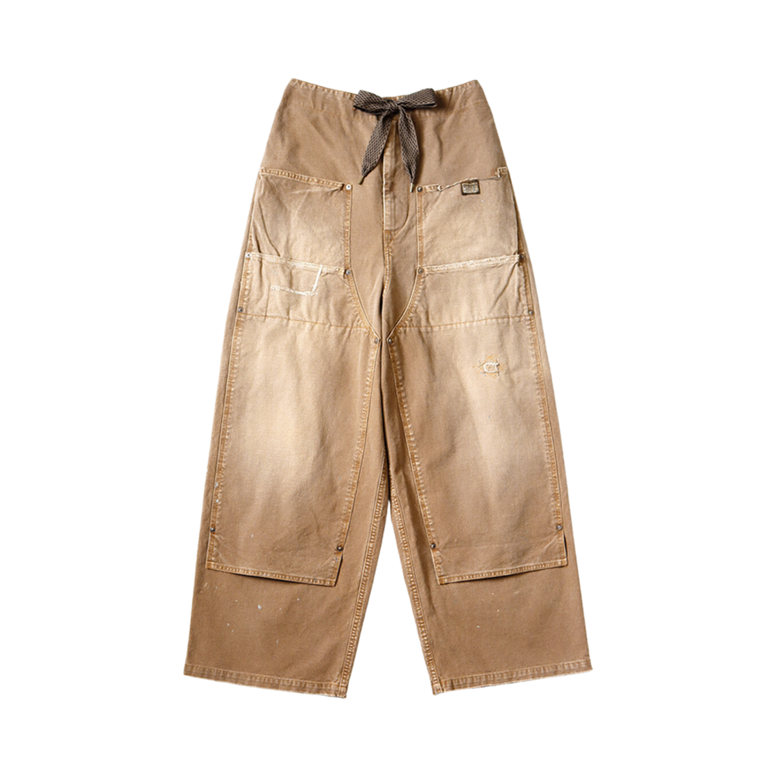 K2405LP220 Kapital Canvas W Knee Easy Baggy Pants Farmer Remake Gold
