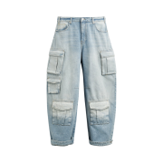 Zara Utility Cargo Jeans Blue