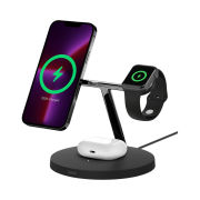 Belkin 3-in-1 MagSafe 15W Wireless Charging Stand WIZ017kr Black