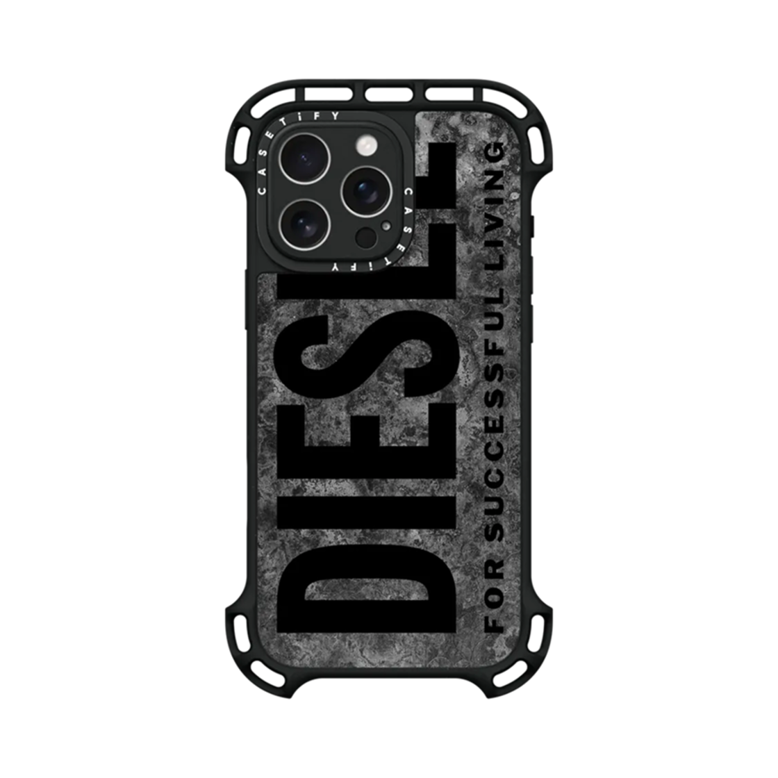スマホアクセサリー DIESEL Black Oxidized Biscotto Case Men's Tech Accessories: iPhone and AirPods Cases | Diesel®