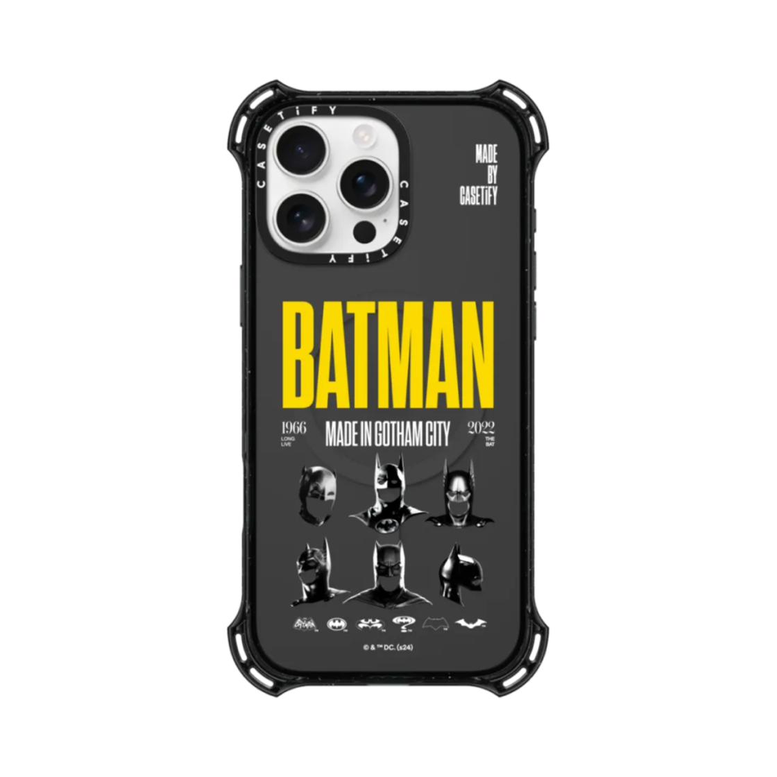 케이스티파이 x 배트맨 아이폰 메이드 인 고담 시티 바운스 케이스 블랙(Casetify x Batman iPhone Made in Gotham City Bounce Case Black) - 1