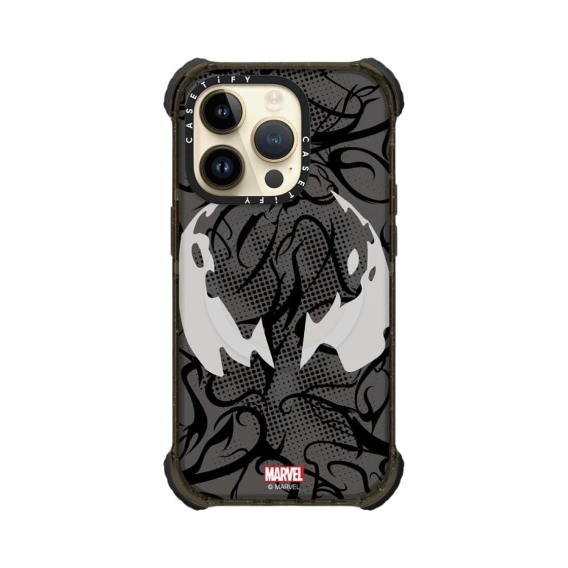 케이스티파이 x 마블 아이폰 베놈 마스크 맥세이프 울트라 임팩트 케이스 클리어 블랙(Casetify x Marvel iPhone Venom Mask Magsafe Ultra Impact Case Clear Black) - 4