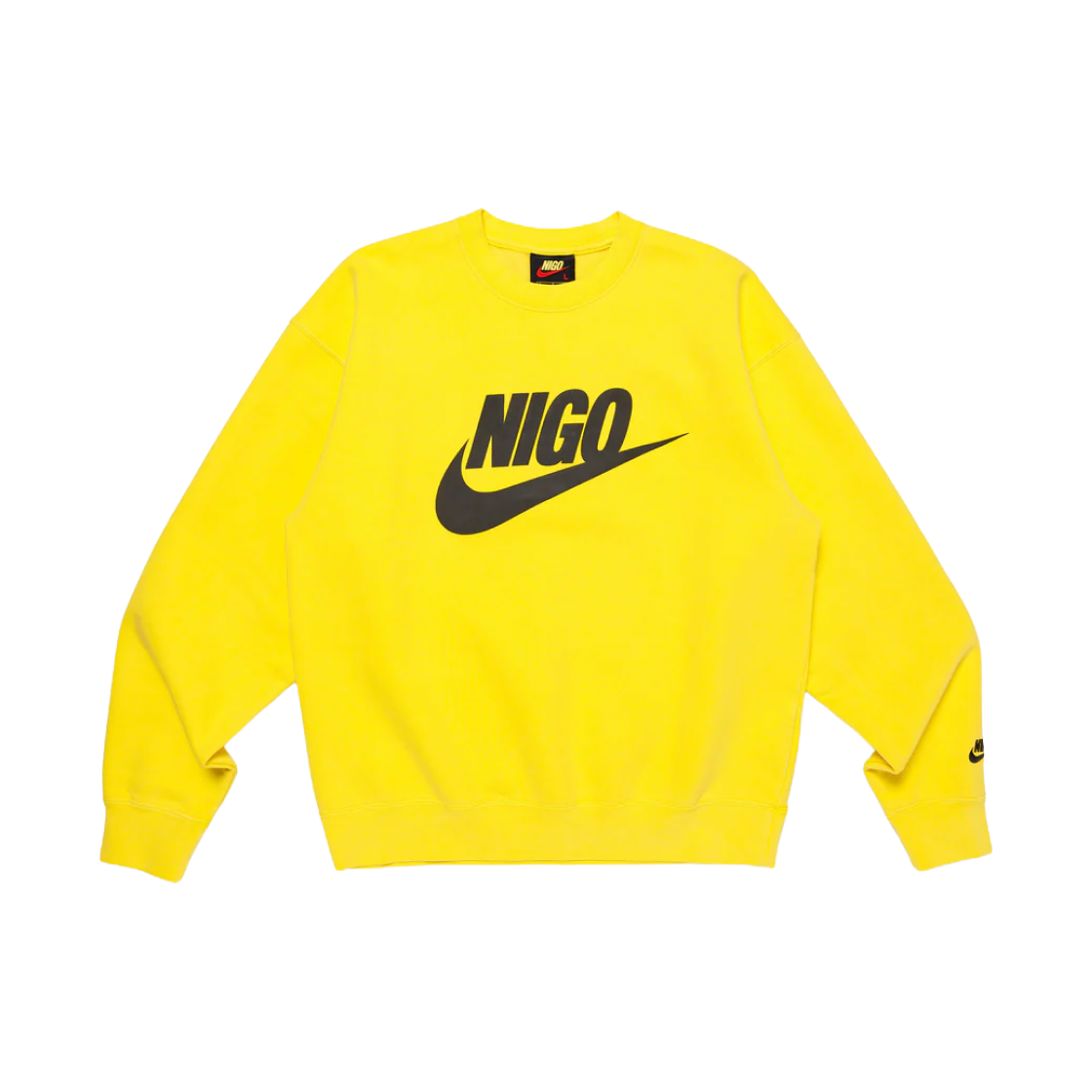 나이키 x 니고 플리스 크루넥 스웨트셔츠 스피드 옐로우 (FV5941-735)(Nike x Nigo Fleece Crewneck Sweatshirt Speed Yellow (FV5941-735))