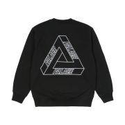 Palace Outliner Mit Designer Crew Black - 21SS