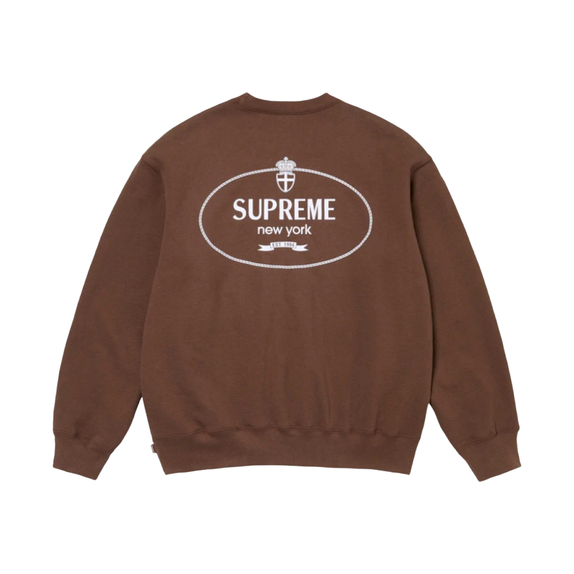 - Supreme Crest Crewneck Brown - 24FW