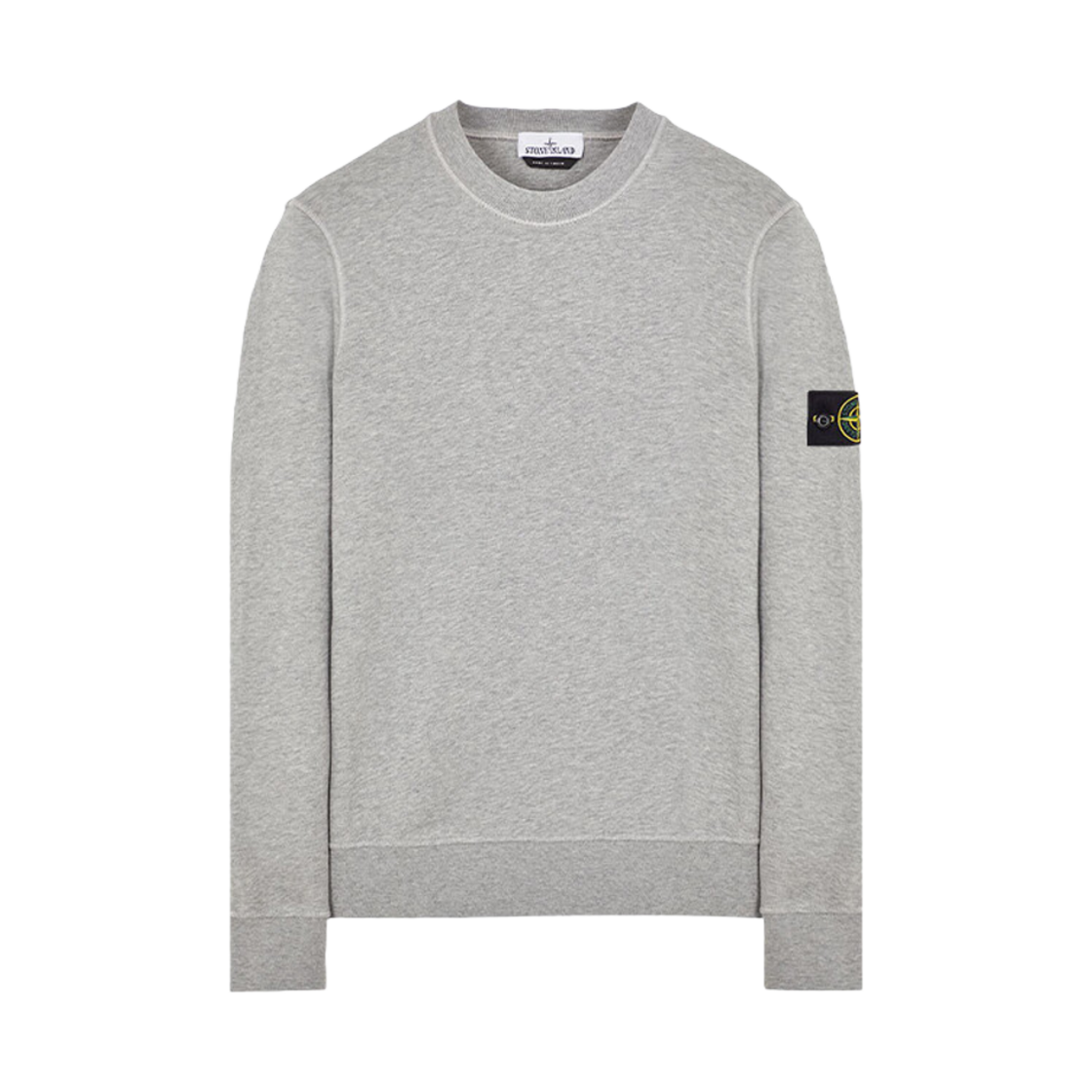 791563051-A0M64 Stone Island 63051 Cotton Fleece Garment Dyed Sweatshirt Dust Melange - 23FW
