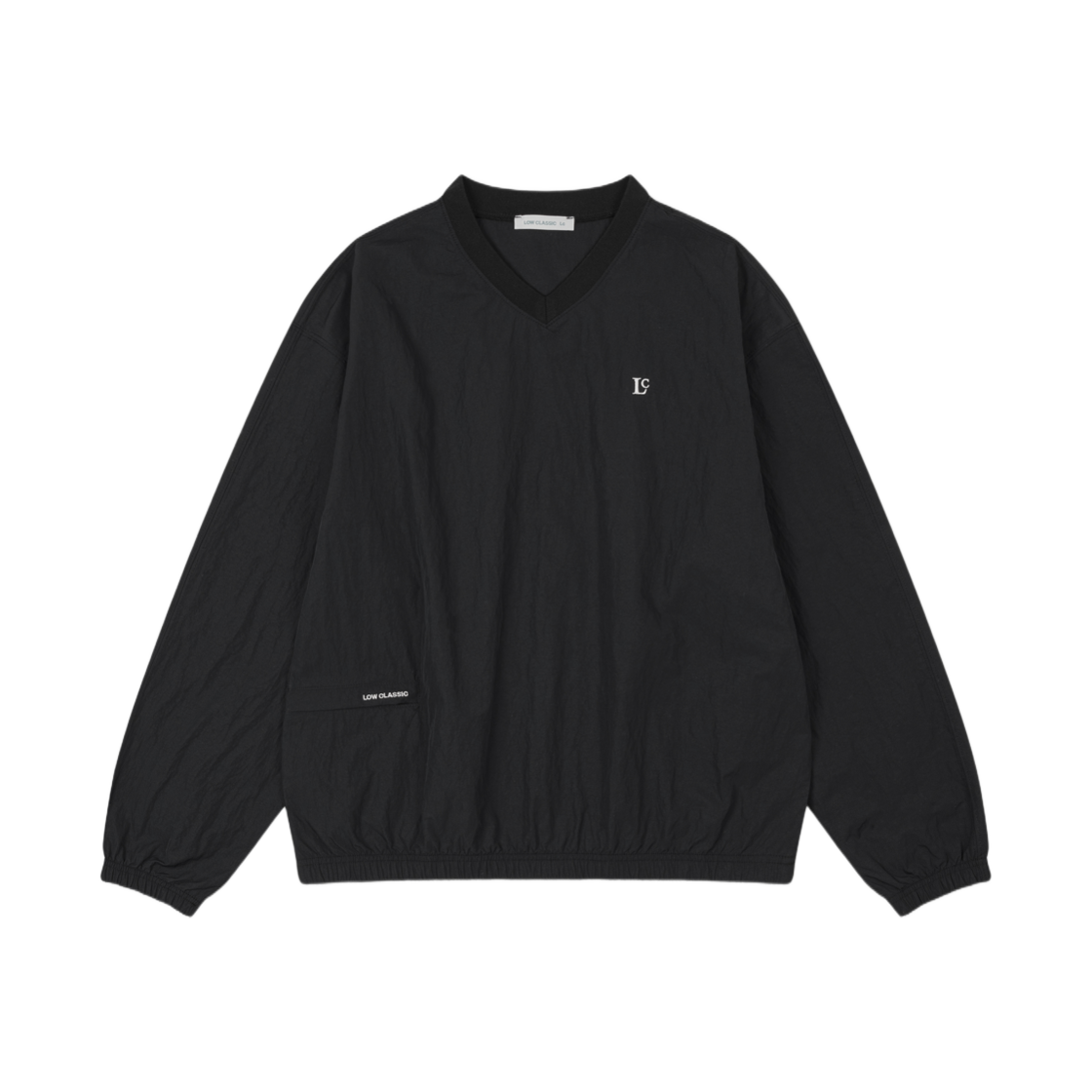 (W) 로우클래식 나일론 스웨트셔츠 블랙 네이비((W) Low Classic LC Nylon Sweatshirt Black Navy)