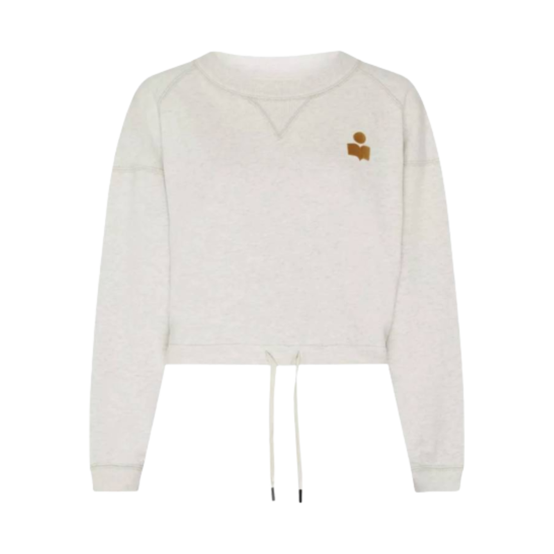 SW0005FA-A1M07E-ECCA (W) Isabel Marant Margo Short Logo Sweatshirt Ecru Camel - 24FW