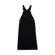 Green Butter Women Cotton Hammer Loop Overall Dress Black