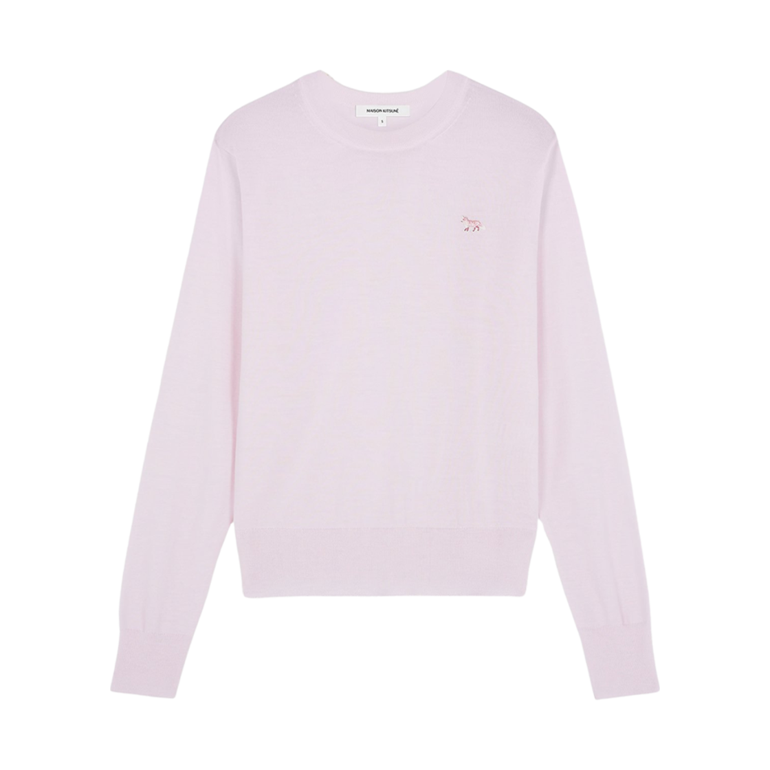 MW00816KT1036-P603 (W) Maison Kitsune Baby Fox Patch Regular Jumper Pale Pink