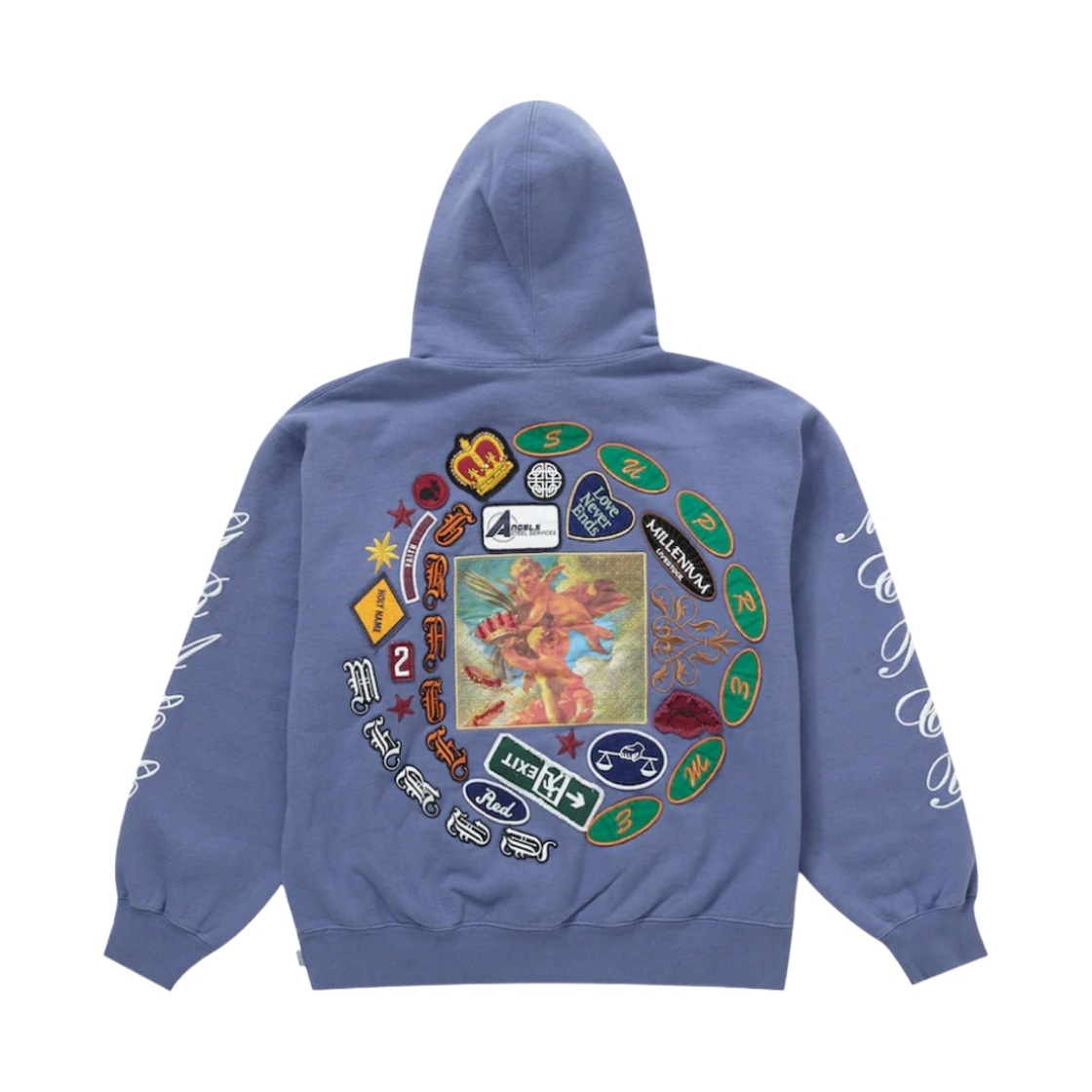 슈프림 패치 스파이럴 후드 스웨트셔츠 라이트 퍼플 - 23SS(Supreme Patches Spiral Hooded Sweatshirt Light Purple - 23SS) - 1