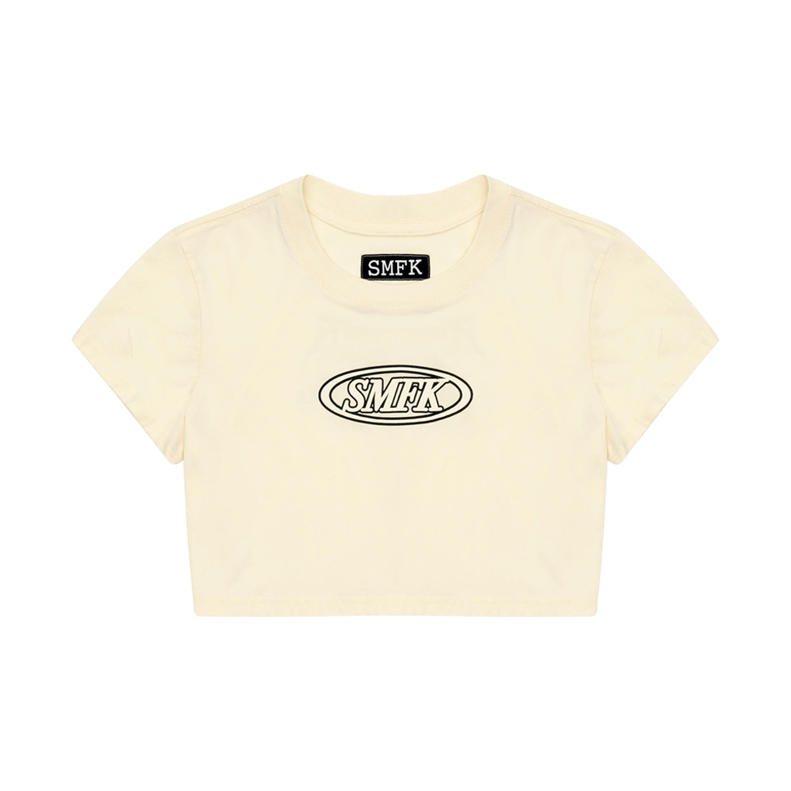 (W) 에스엠에프케이 모델 숏 티셔츠 크림((W) SMFK Model Short T-Shirt Cream)