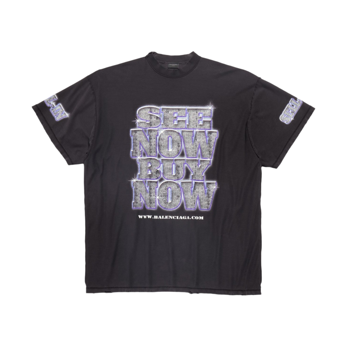 발렌시아가 SNBN 인사이드 아웃 오버사이즈 티셔츠 블랙(Balenciaga SNBN Inside Out Oversized T-Shirt Black) - 1