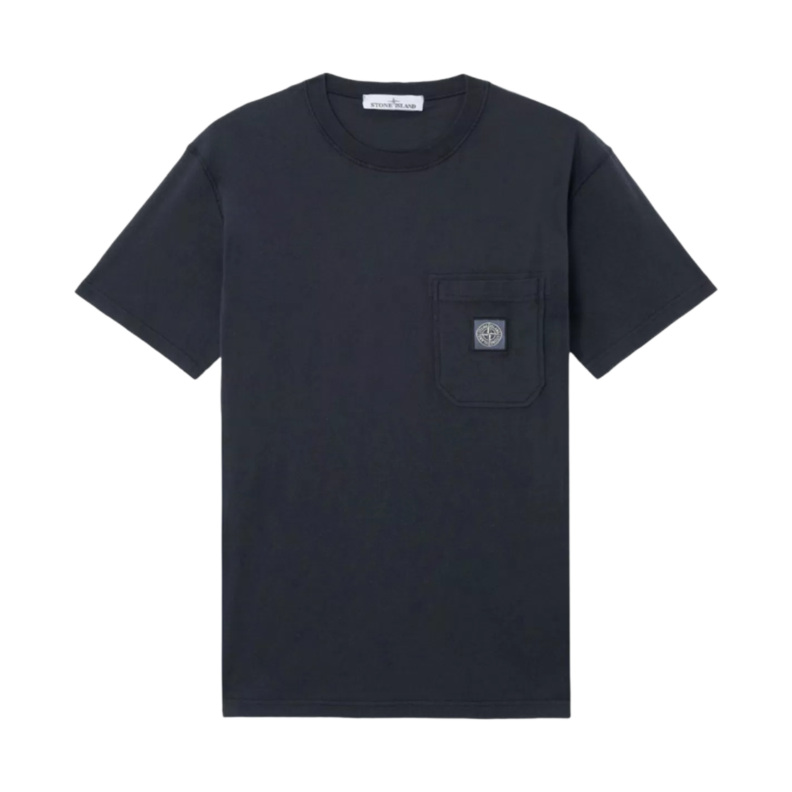 K1S1521002-19S0057-V0020 Stone Island 2100219 Organic Cotton Jersey Fissato Effect Slim-Fit Short-Sleeve T-Shirt with Compass Patch Navy Blue - 25SS
