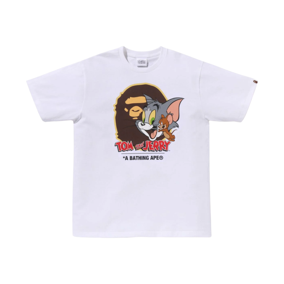 베이프 x 톰과 제리 85주년 에이프 헤드 티셔츠 #1 화이트(BAPE x Tom & Jerry 85th Anniversary Ape Head T-Shirt #1 White) - 1