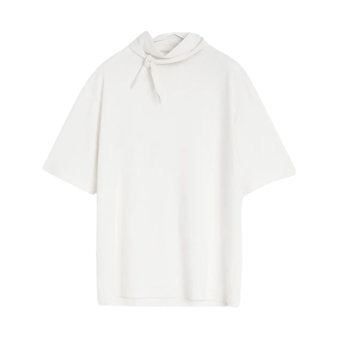 TO1384-LJ1018-001 (W) Lemaire Foulard T-Shirt Chalk
