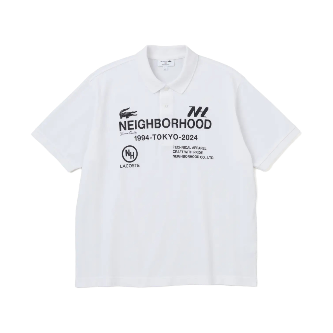 라코스테 x 네이버후드 오리지널 L.12.12 폴로 셔츠 화이트(Lacoste x Neighborhood Original L.12.12 Polo Shirt White)