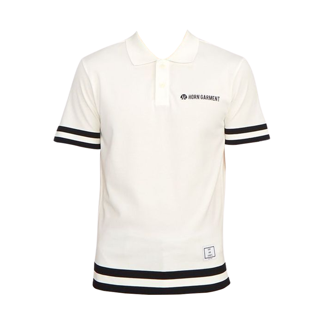 HCM-3A-AB03 Horn Garment Golf Wear Polo Knit White
