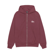 Stussy Basic Stussy Zip Hoodie Oxblood 2024