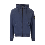 Stone Island 61560 T.CO+OLD Full Zip Hooded Sweatshirt Avio Blue - 21SS