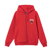 Stussy DSM World Tour Zip Hoodie Red 2021