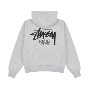 Stussy Stock Paris Zip Hoodie Ash Heather