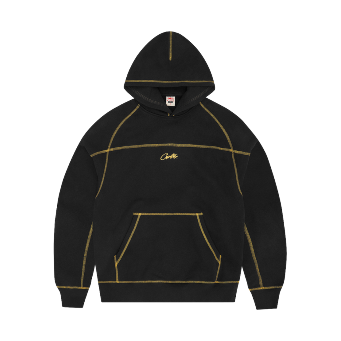 코르테이즈 HMP V2 후드 블랙 옐로우(Corteiz HMP V2 Hoodie Black Yellow)