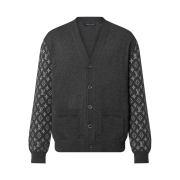 Louis Vuitton Monogram Mix Cashmere Cardigan Anthracite Grey