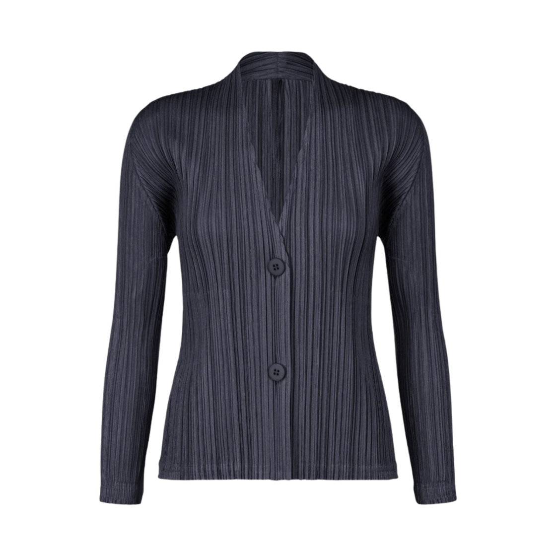 JO282-78 (W) Pleats Please Issey Miyake Mellow Pleats Cardigan Dark Navy
