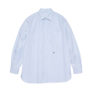 Nanamica Regular Collar Stripe Wind Shirt Sax