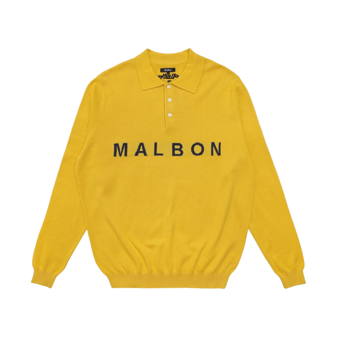 말본 골프 헴록 LS 니트 폴로 옐로우(Malbon Golf Hemlock LS Knit Polo Yellow)