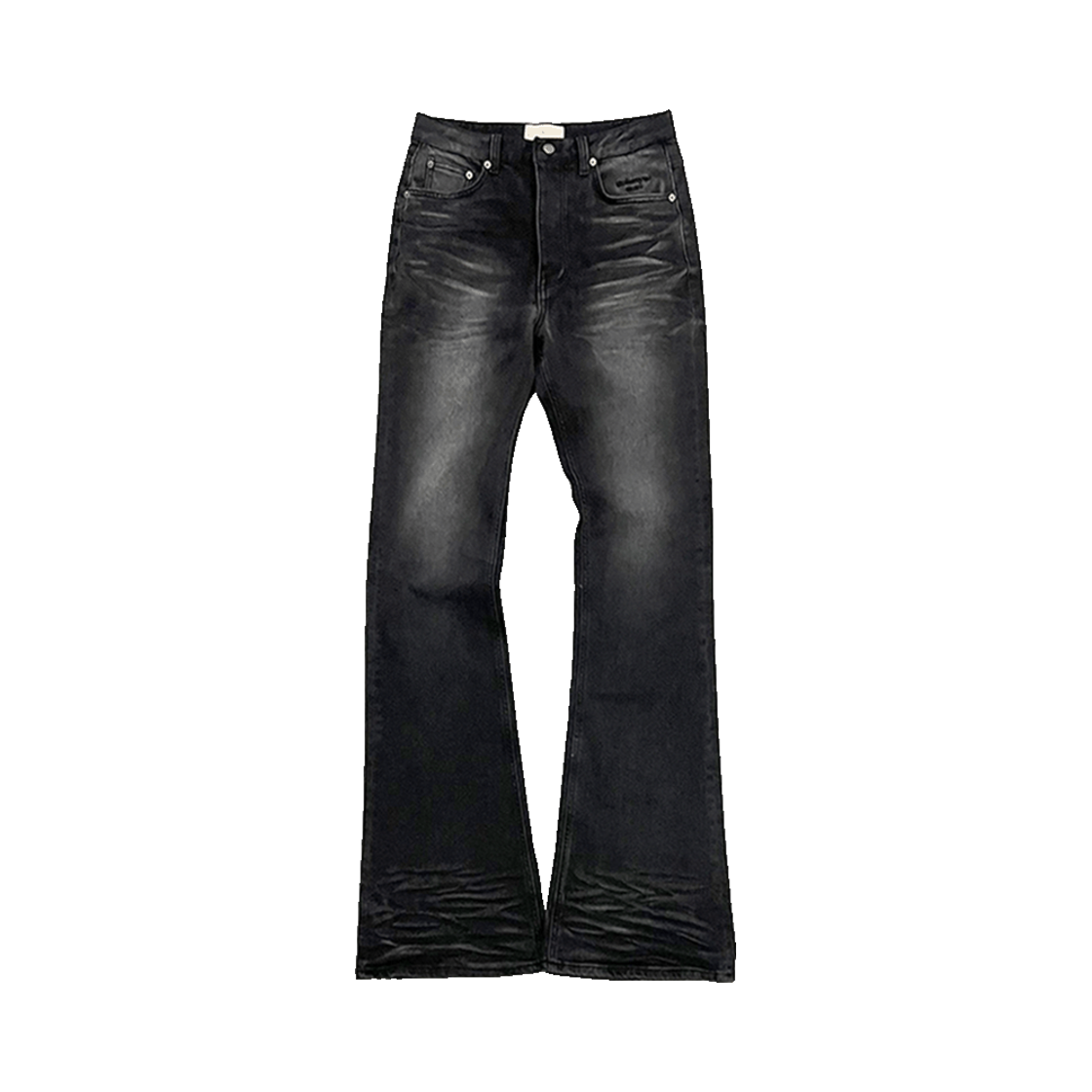 언더마이카 무.114 오리지널 로고 워시드 슬림 플레어 진 워시드 블랙(Undermycar Mu.114 Original Logo Washed Slim Flare Jeans Washed Black)