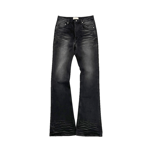 UMCM114BK Undermycar Mu.114 Original Logo Washed Slim Flare Jeans Washed Black