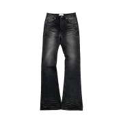 Undermycar Mu.114 Original Logo Washed Slim Flare Jeans Washed Black