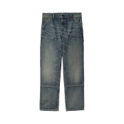 Carhartt WIP Smith Double Knee Pants Blue Worn Used Wash
