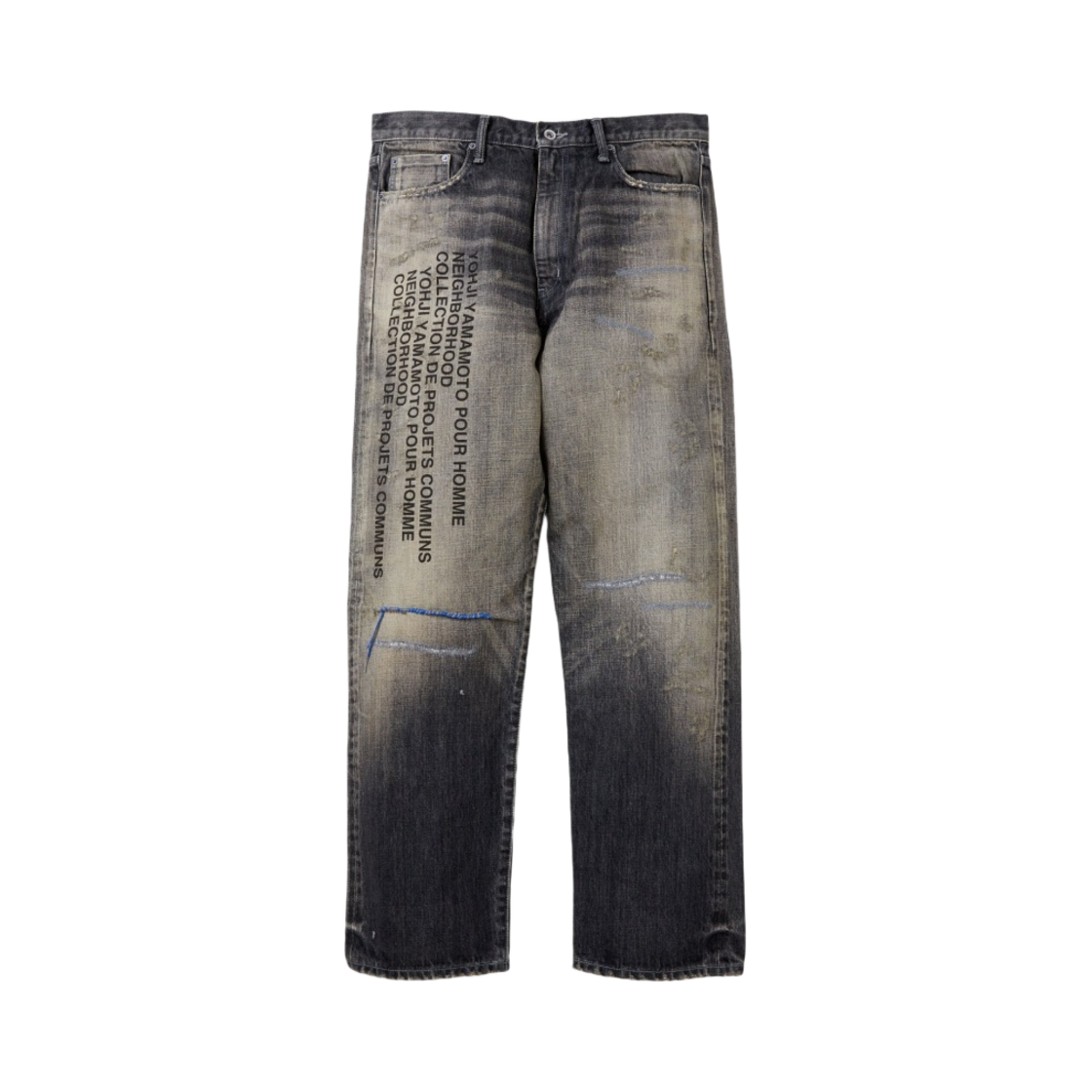 232XBYYN-PTM01S Neighborhood x Yohji Yamamoto Savage Denim DP Basic Pants Black
