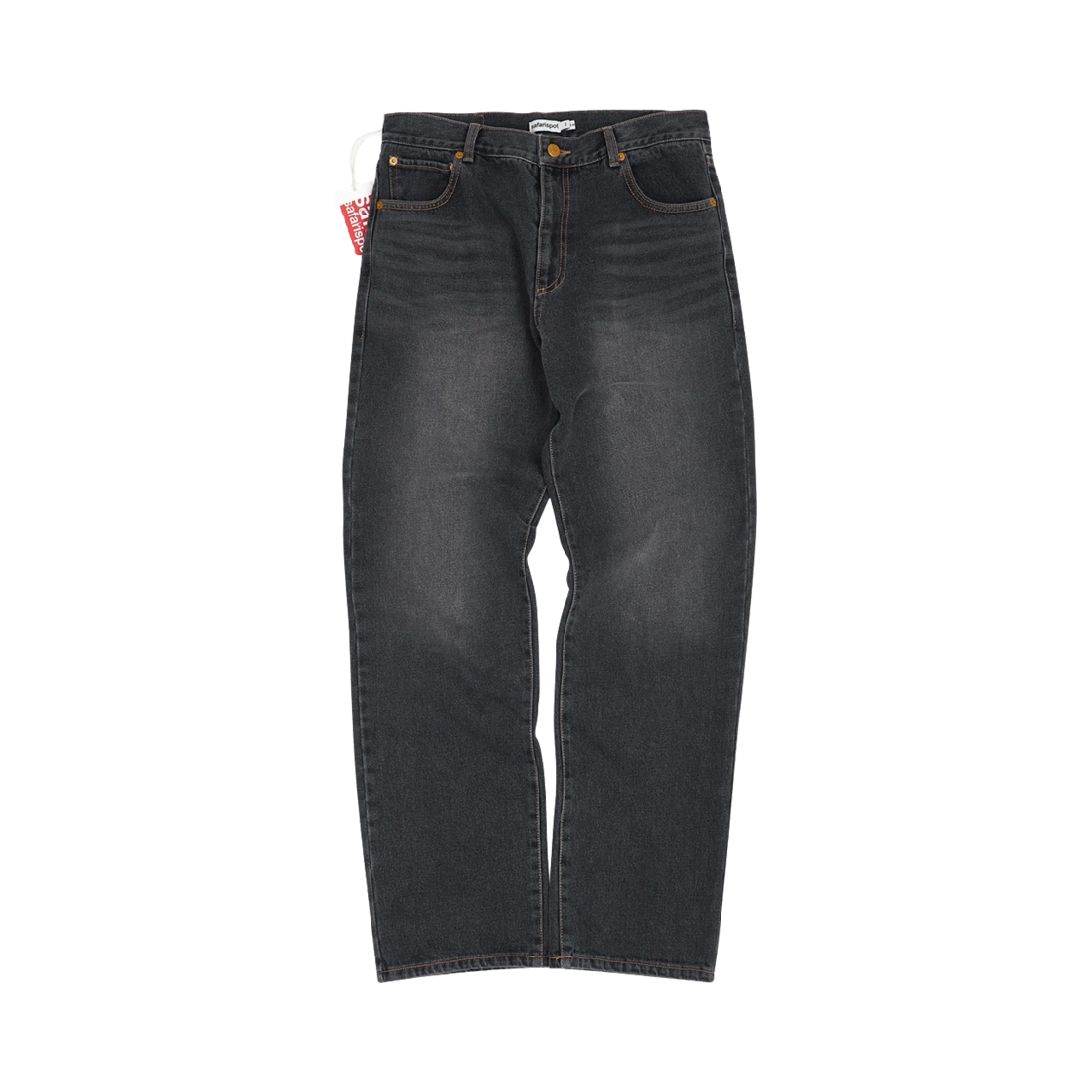 사파리스팟 어센틱 루즈 스트레이트 진 - 블랙(Safarispot Authentic Loose Straight Jeans - Black)
