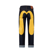 Evisu Daicock Print Baggy Fit Jeans #2000 Mustard Yellow