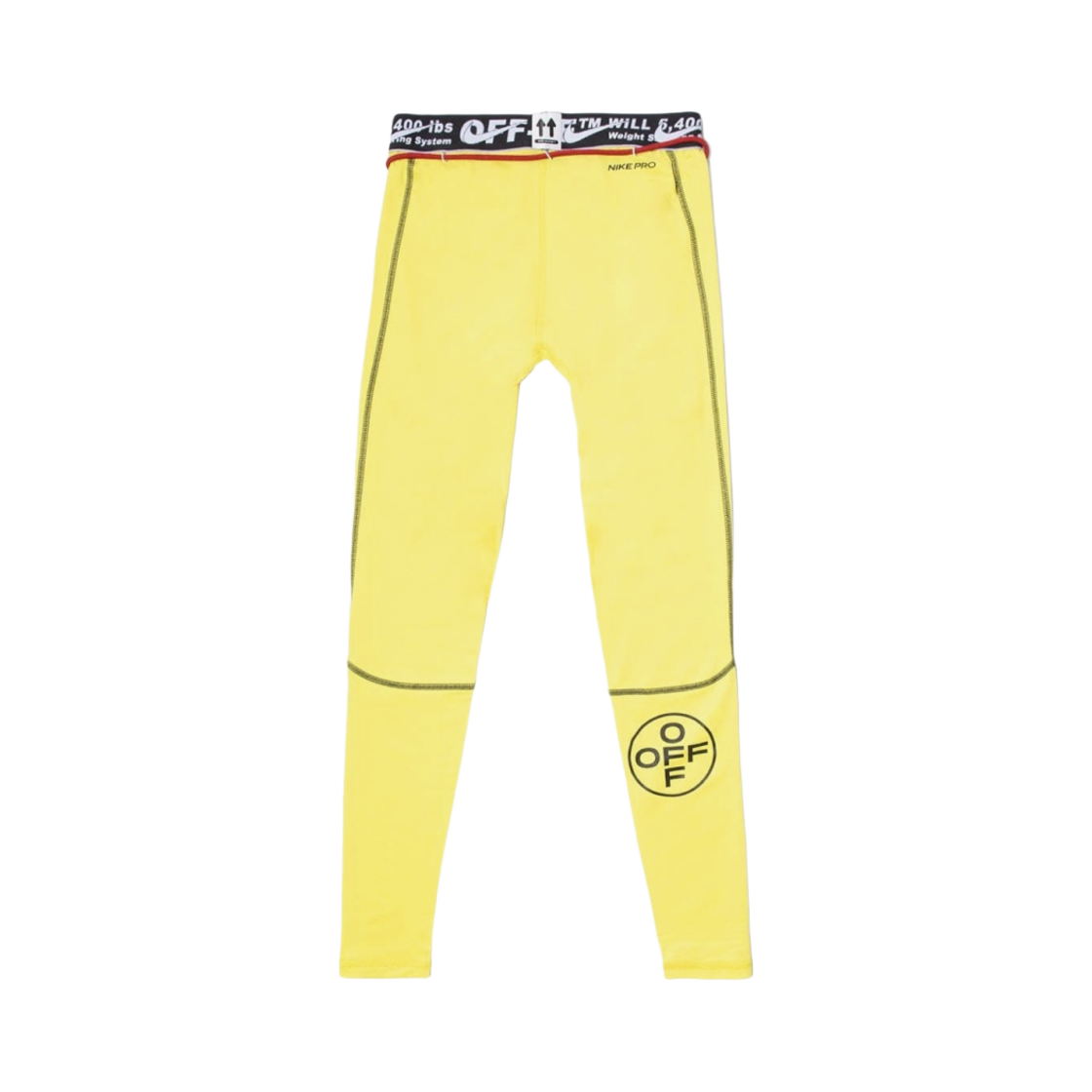 나이키 x 오프화이트 NRG RU 프로 타이츠 옵티 옐로우(Nike x Off-White NRG RU Pro Tights Opti Yellow) - 2