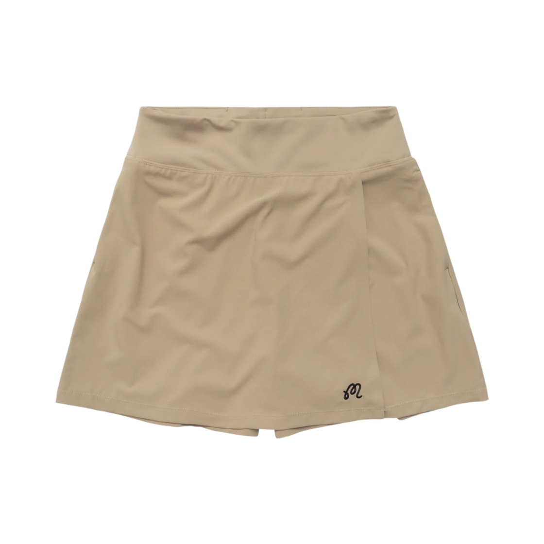(W) 말본 골프 x 나이키 드라이핏 스커트 라임스톤 블랙((W) Malbon Golf x Nike Dri-Fit Skirt Limestone Black) - 1