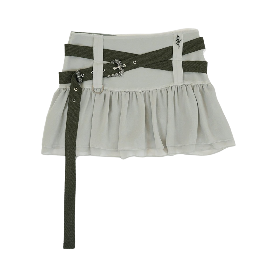 23PFSK1GR Elfelfelf Archives Women Western Skirt Pale Green - 대표 이미지 #1
