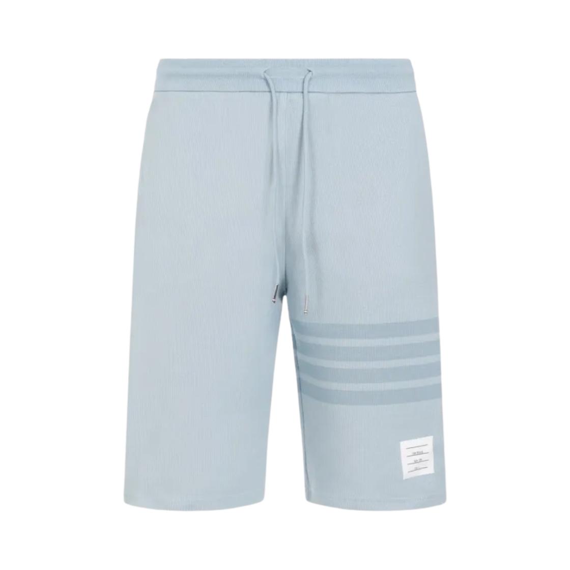 MJQ161A-J0051-480 Thom Browne Double Face Knit 4-Bar Sweatshorts Light Blue